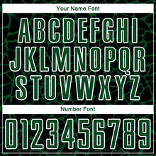 Charger l&#39;image dans la galerie, Custom Black Green-White Abstract Network Splash Sublimation Soccer Uniform Jersey
