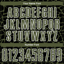 Charger l&#39;image dans la galerie, Custom Black Olive-White Abstract Network Splash Sublimation Soccer Uniform Jersey
