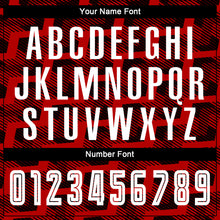 Laden Sie das Bild in den Galerie-Viewer, Custom Black White-Red Line Sublimation Soccer Uniform Jersey
