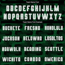 Laden Sie das Bild in den Galerie-Viewer, Custom Black White-Green Line Sublimation Soccer Uniform Jersey
