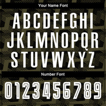 Laden Sie das Bild in den Galerie-Viewer, Custom Black White-Olive Line Sublimation Soccer Uniform Jersey
