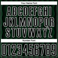 Laden Sie das Bild in den Galerie-Viewer, Custom Black Green-White Geometric Shape Sublimation Soccer Uniform Jersey
