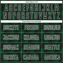 Laden Sie das Bild in den Galerie-Viewer, Custom Black Green-White Line Sublimation Soccer Uniform Jersey
