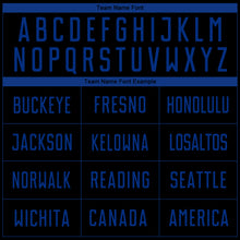 Laden Sie das Bild in den Galerie-Viewer, Custom Black Royal Sublimation Soccer Uniform Jersey
