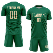 Charger l&#39;image dans la galerie, Custom Kelly Green Cream Sublimation Soccer Uniform Jersey
