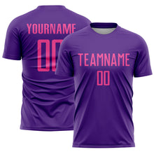 Laden Sie das Bild in den Galerie-Viewer, Custom Purple Pink Sublimation Soccer Uniform Jersey
