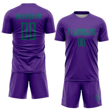 Загрузить изображение в средство просмотра галереи, Custom Purple Teal Sublimation Soccer Uniform Jersey
