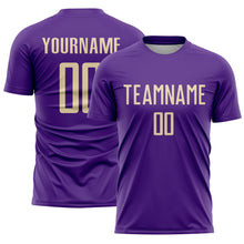 Charger l&#39;image dans la galerie, Custom Purple Cream Sublimation Soccer Uniform Jersey
