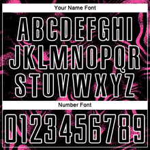 Load image into Gallery viewer, Custom Black Pink-White Abstract Liquid Sublimation Soccer Uniform Jersey
