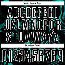 Load image into Gallery viewer, Custom Black Aqua-White Abstract Liquid Sublimation Soccer Uniform Jersey
