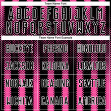 Load image into Gallery viewer, Custom Black Pink-White Geometric Shape Sublimation Soccer Uniform Jersey
