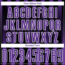 Загрузить изображение в средство просмотра галереи, Custom Black Purple-White Geometric Shape Sublimation Soccer Uniform Jersey
