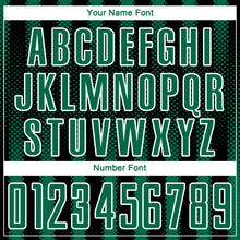 Load image into Gallery viewer, Custom Black Kelly Green-White Geometric Shape Sublimation Soccer Uniform Jersey
