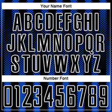 Load image into Gallery viewer, Custom Black Thunder Blue-White Geometric Shape Sublimation Soccer Uniform Jersey
