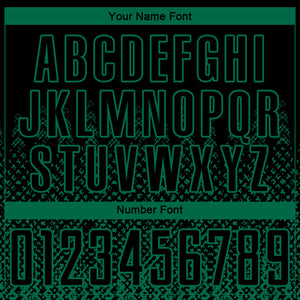 Custom Black Kelly Green Geometric Shape Sublimation Soccer Uniform Jersey