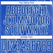 Загрузить изображение в средство просмотра галереи, Custom Thunder Blue White Zigzag Shape Sublimation Soccer Uniform Jersey
