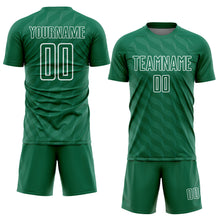 Charger l&#39;image dans la galerie, Custom Kelly Green White Waves Shape Sublimation Soccer Uniform Jersey
