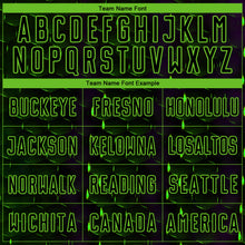 Charger l&#39;image dans la galerie, Custom Black Aurora Green Geometric Shape Sublimation Soccer Uniform Jersey
