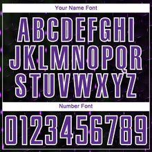 Load image into Gallery viewer, Custom Black Purple-White Geometric Shape Sublimation Soccer Uniform Jersey
