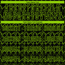 Charger l&#39;image dans la galerie, Custom Black Neon Green Geometric Shape Sublimation Soccer Uniform Jersey
