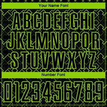 Charger l&#39;image dans la galerie, Custom Black Neon Green Geometric Shape Sublimation Soccer Uniform Jersey
