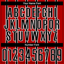 Load image into Gallery viewer, Custom Red Black-White Stripe Line Sublimation Soccer Uniform Jersey
