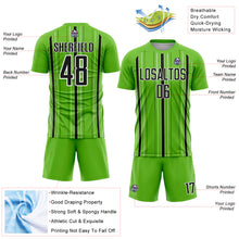 Загрузить изображение в средство просмотра галереи, Custom Aurora Green Black-White Stripe Sublimation Soccer Uniform Jersey
