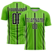 Загрузить изображение в средство просмотра галереи, Custom Aurora Green Black-White Stripe Sublimation Soccer Uniform Jersey
