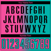 Load image into Gallery viewer, Custom Aqua Pink-Black Sublimation Gradient Fashion Soccer Uniform Jersey

