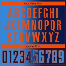 Загрузить изображение в средство просмотра галереи, Custom Navy Powder Blue-Orange Sublimation Gradient Fashion Soccer Uniform Jersey
