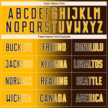 Load image into Gallery viewer, Custom Brown Gold-Cream Sublimation Gradient Fashion Soccer Uniform Jersey
