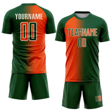 Загрузить изображение в средство просмотра галереи, Custom Green Orange-Cream Sublimation Gradient Fashion Soccer Uniform Jersey
