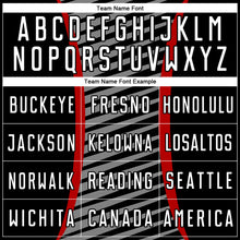 Load image into Gallery viewer, Custom Red White-Black Stripe Line Sublimation Soccer Uniform Jersey
