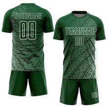 Загрузить изображение в средство просмотра галереи, Custom Green White Stripe Line Sublimation Soccer Uniform Jersey
