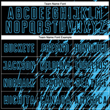 Load image into Gallery viewer, Custom Black Sky Blue Splash Sublimation Soccer Uniform Jersey
