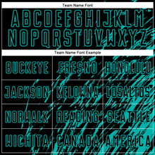 Загрузить изображение в средство просмотра галереи, Custom Black Aqua Splash Sublimation Soccer Uniform Jersey
