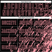 Загрузить изображение в средство просмотра галереи, Custom Black Medium Pink Splash Sublimation Soccer Uniform Jersey
