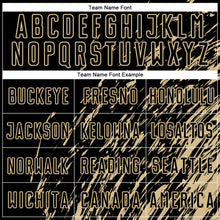 Загрузить изображение в средство просмотра галереи, Custom Black Vegas Gold Splash Sublimation Soccer Uniform Jersey
