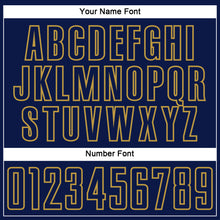 Load image into Gallery viewer, Custom Navy Old Gold Splash Sublimation Soccer Uniform Jersey
