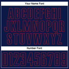 Load image into Gallery viewer, Custom Navy Crimson Splash Sublimation Soccer Uniform Jersey
