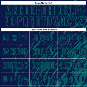 Custom Navy Teal Splash Sublimation Soccer Uniform Jersey