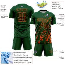Загрузить изображение в средство просмотра галереи, Custom Green Orange Splash Sublimation Soccer Uniform Jersey
