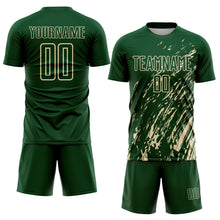 Charger l&#39;image dans la galerie, Custom Green Cream Splash Sublimation Soccer Uniform Jersey
