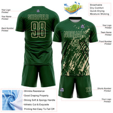 Charger l&#39;image dans la galerie, Custom Green Cream Splash Sublimation Soccer Uniform Jersey
