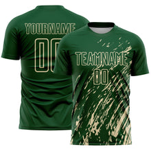 Charger l&#39;image dans la galerie, Custom Green Cream Splash Sublimation Soccer Uniform Jersey

