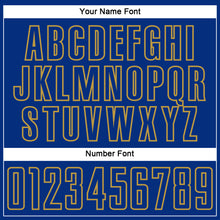 Load image into Gallery viewer, Custom Royal Old Gold Splash Sublimation Soccer Uniform Jersey
