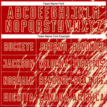 Load image into Gallery viewer, Custom Red Cream Splash Sublimation Soccer Uniform Jersey
