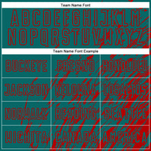 Load image into Gallery viewer, Custom Teal Red Splash Sublimation Soccer Uniform Jersey
