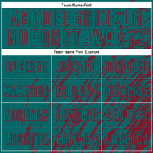 Load image into Gallery viewer, Custom Teal Crimson Splash Sublimation Soccer Uniform Jersey

