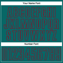 Load image into Gallery viewer, Custom Teal Crimson Splash Sublimation Soccer Uniform Jersey
